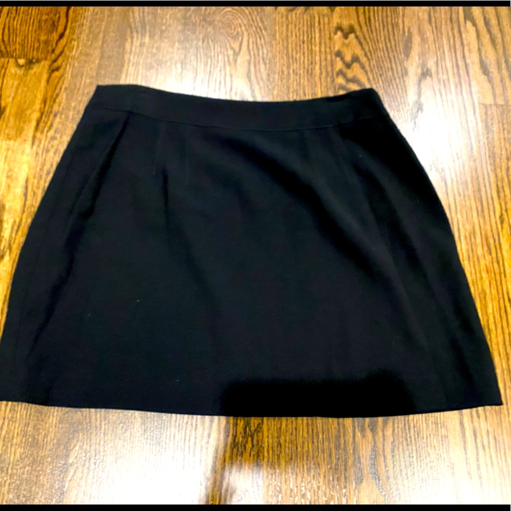 Parallel Black Mini Skirt With Back Detailing